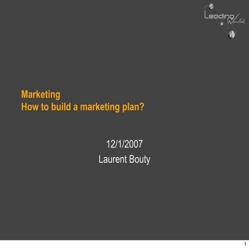 How To Build A Marketing Plan