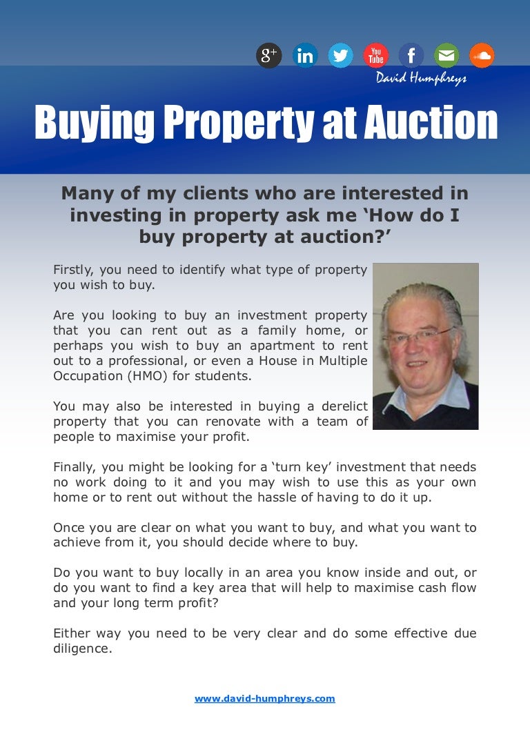 how do you buy a home at auction