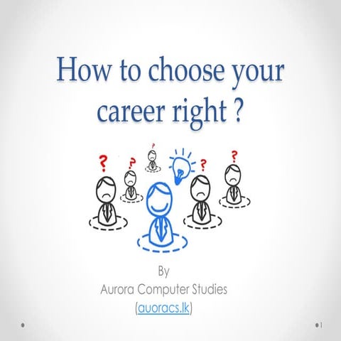 How to choose your career right?