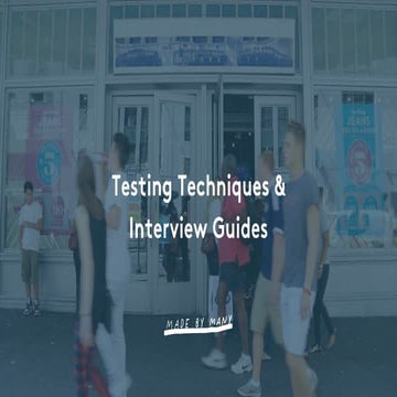 How to conduct design research interviews