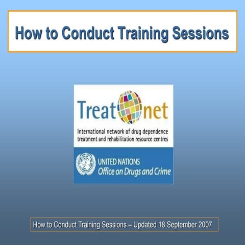 How to conduct training sessions