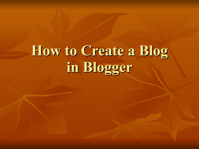 How To Create A Blog