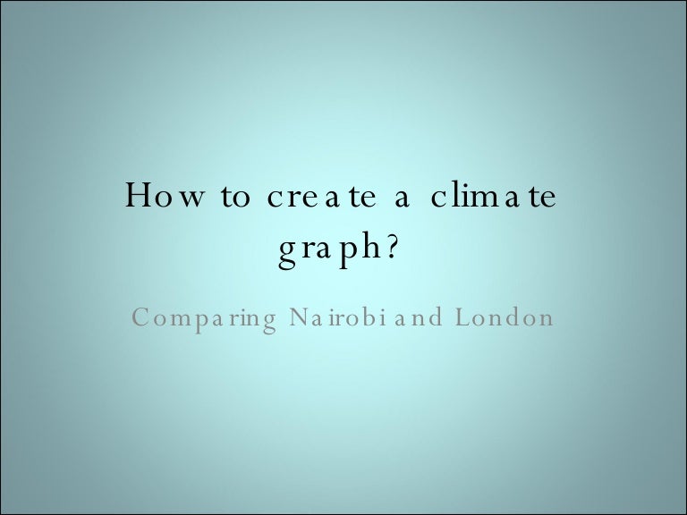 How to create a climate graph