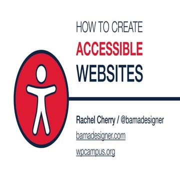 How to create accessible websites - WordCamp New York
