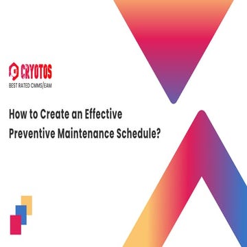 How to Create an Effective Preventive Maintenance Schedule? | PDF