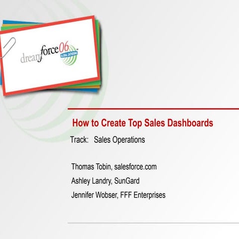 How to Create Top Sales Dashboards