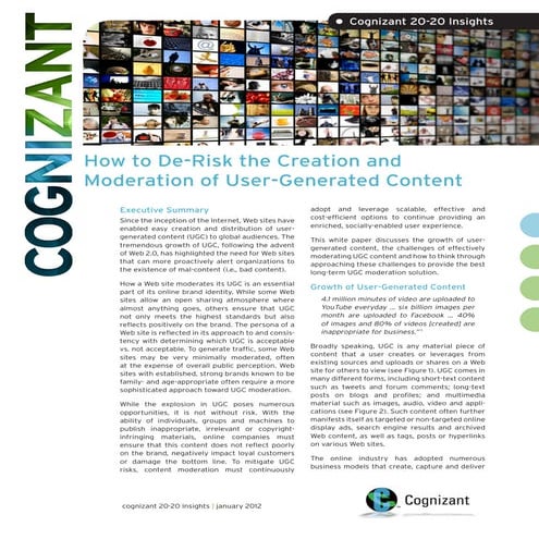 How to De-Risk the Creation and Moderation of User-Generated Content