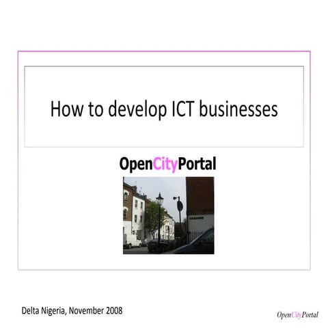 How To Develop Ict Businesses To Support Open City Portal
