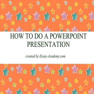 How to do a power point presentation