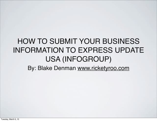 How To Submit Your Business To Express Update USA