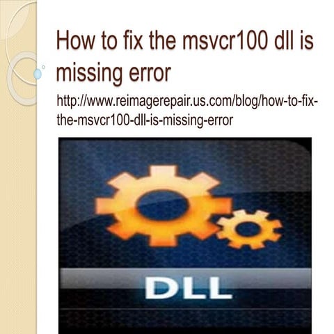 How to-fix-the-msvcr100-dll-is-missing-error