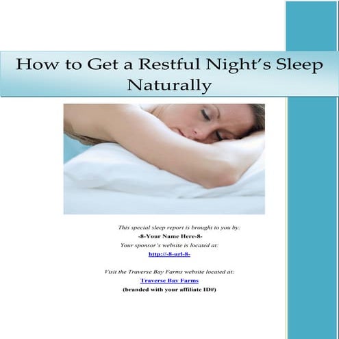 How To Get A Restful Night Sleep 1