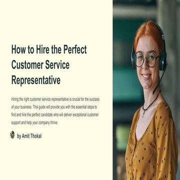 How to Hire the Perfect Customer Service Representative