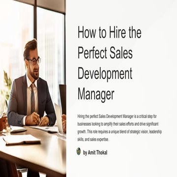 How to Hire the Perfect Sales Account Executive | PPTX