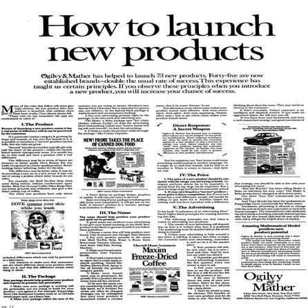 How to Launch New Products by #DavidOgilvy