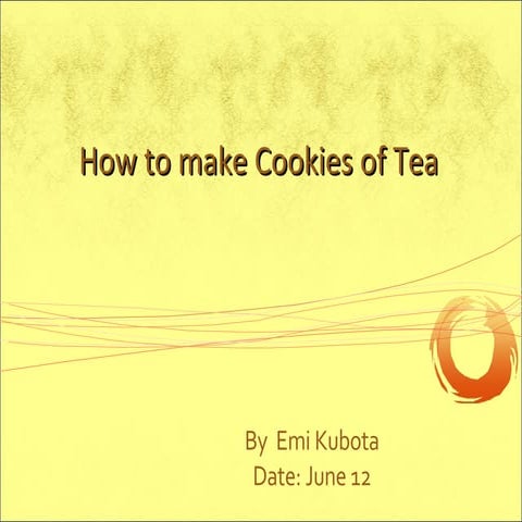 How To Make Cookies Of Tea