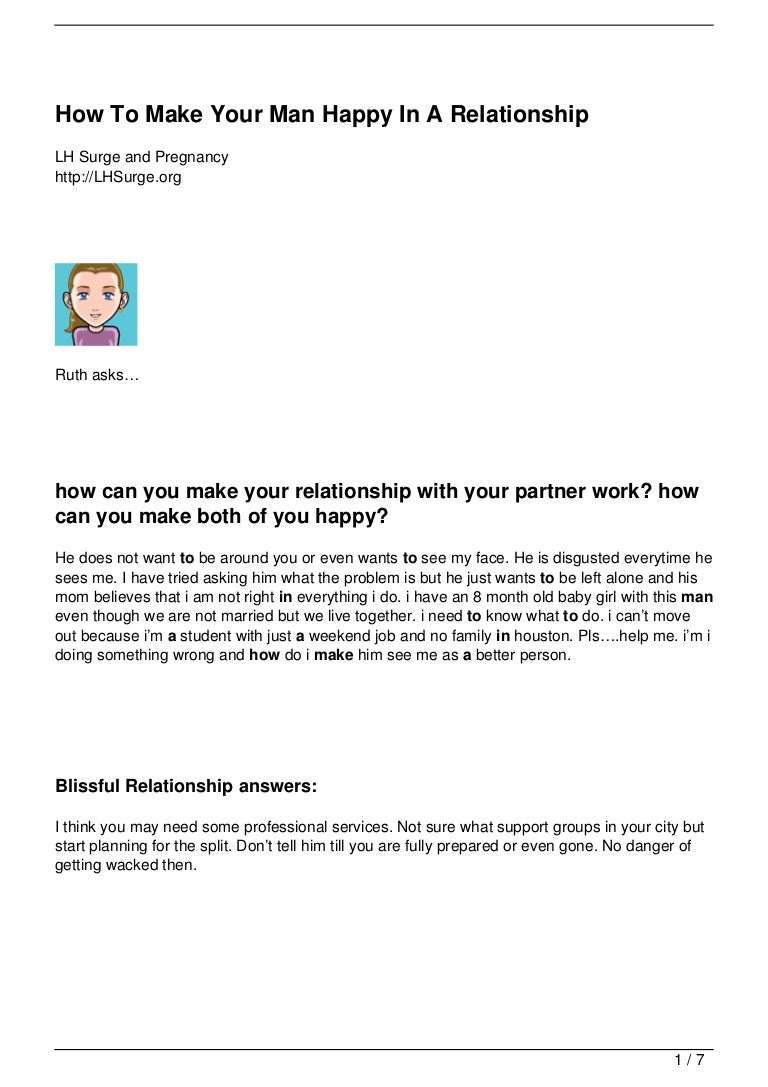 How To Make Your Man Happy In A Relationship