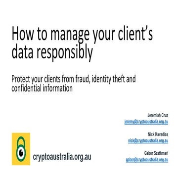 How to manage your client's data responsibly