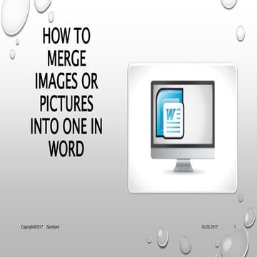How to Merge Images or Pictures in Microsoft Office Word