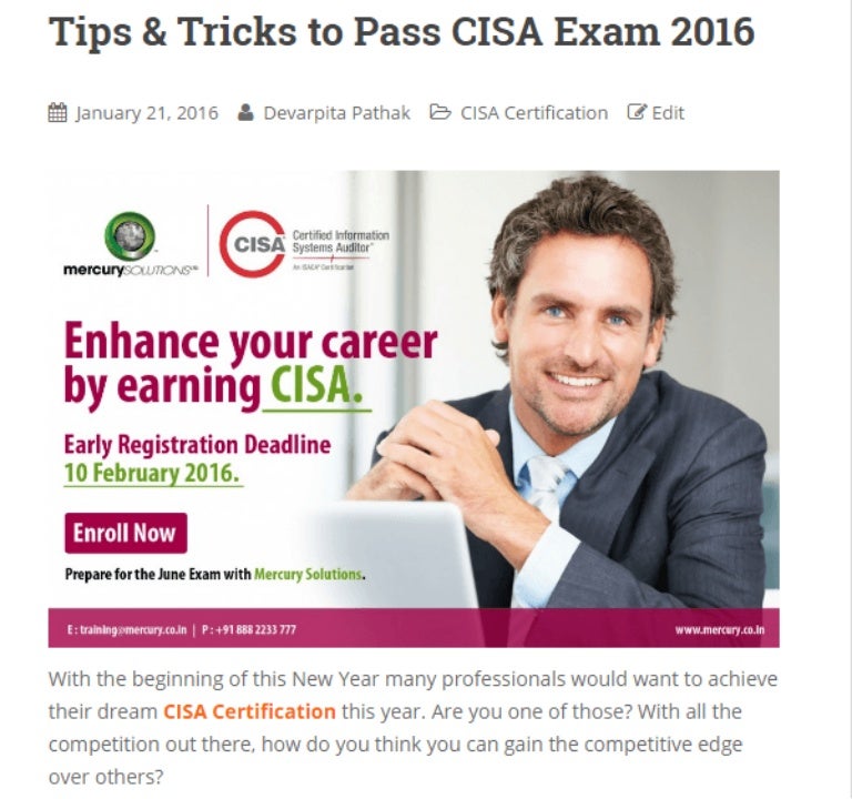 CISA Schulungsunterlagen
