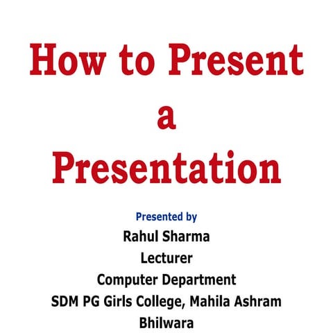 how to present a presentation