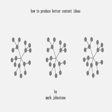 How to Produce Better Content Ideas