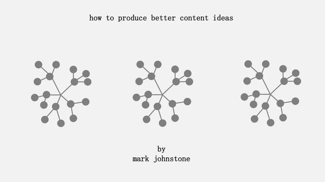 How to Produce Better Content Ideas
