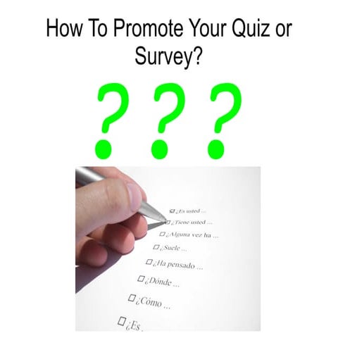 How To Promote Your Quiz or Survey