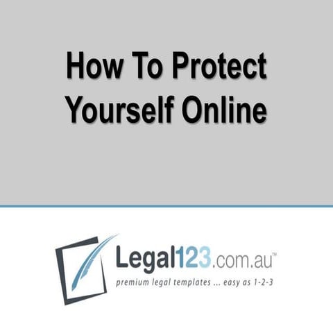 How to Protect Yourself Online