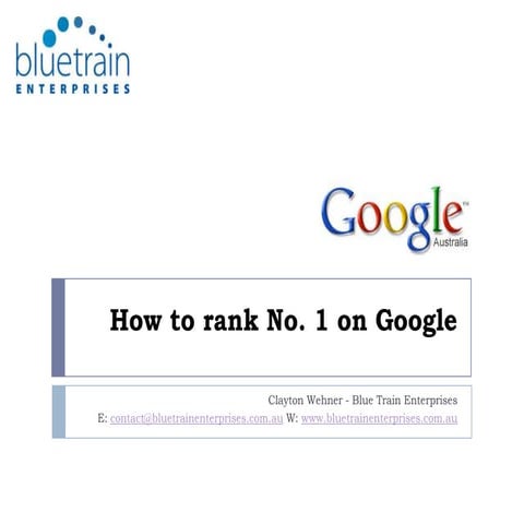 How To Rank No 1 On Google