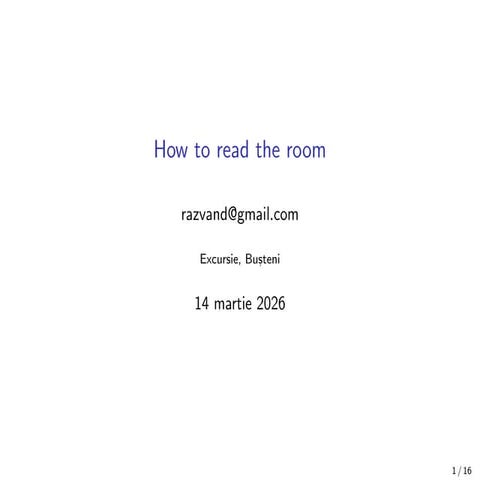 How to read the room: Effective understanding, communication and (re ...