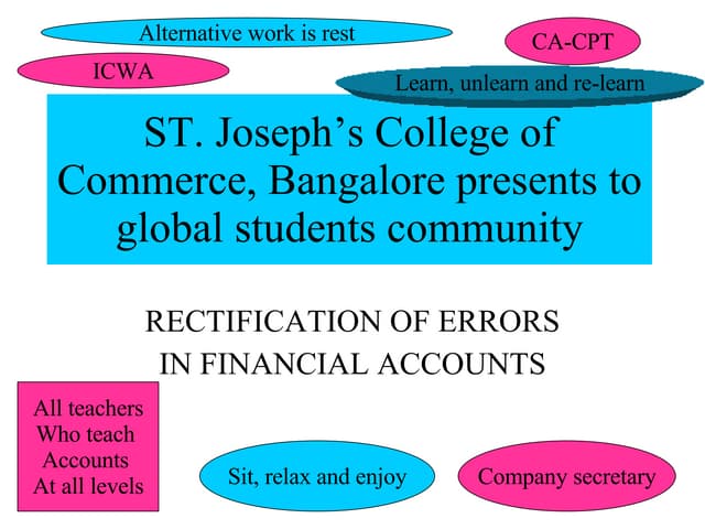 How To Rectify Errors In Financial Accounts
