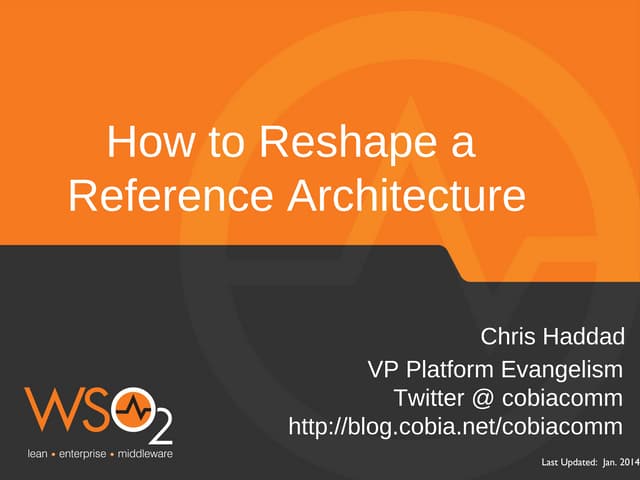 How to reshape reference architecture