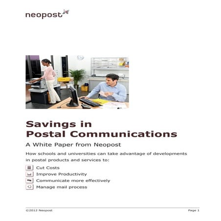 Saving on Postal Communications White Paper