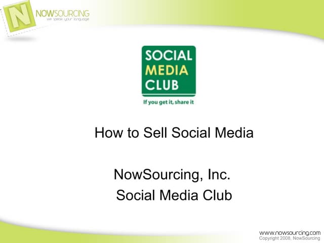 How To Sell Social Media