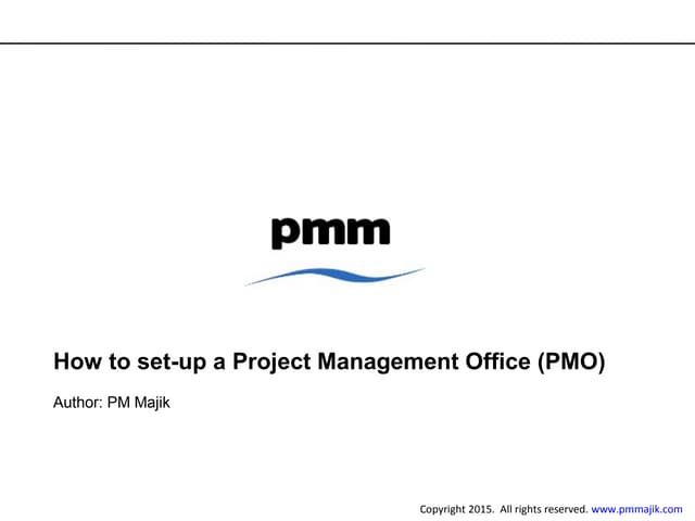 How to set up a project management office (PMO)