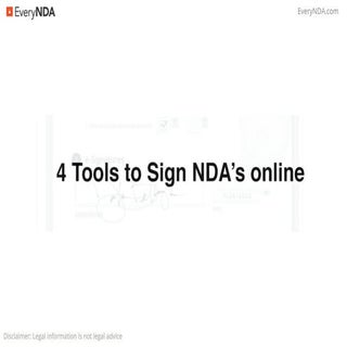 4 tools you can use to sign NDA's o...