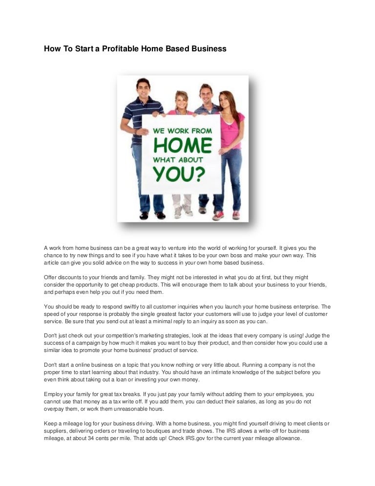 how to advertise your home based business