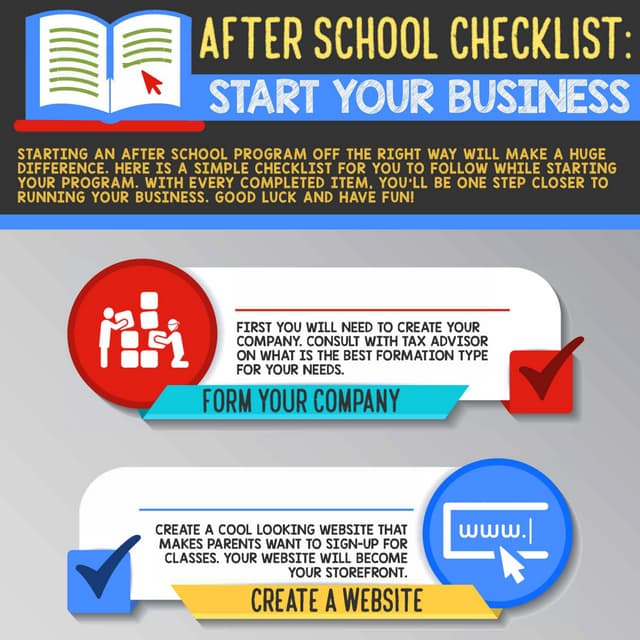 Start After School Program Business Infographic