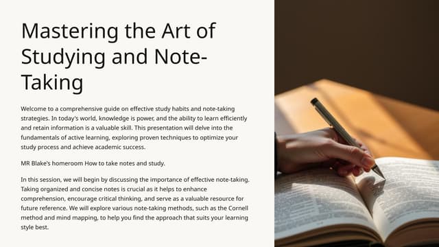 How-to-Study , Mastering the art of studying and note-taking