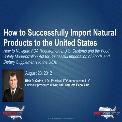 How to Successfully Import Natural Products to the USA