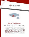 How to Track Down a Professional SEO Company
