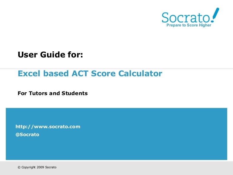 How To Use Act Score Calculator