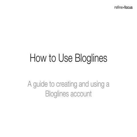How to Use Bloglines