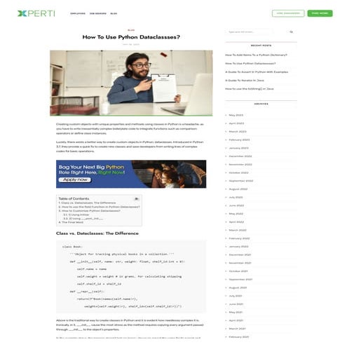 How To Use Python Dataclassses? | PDF
