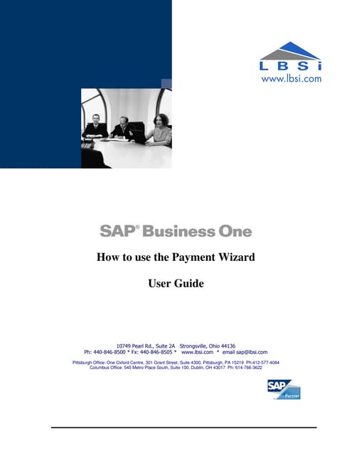 SAP Business One Payment Wizard
