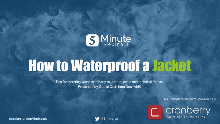 How To Waterproof A Jacket