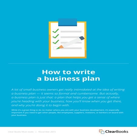 How to write a business plan