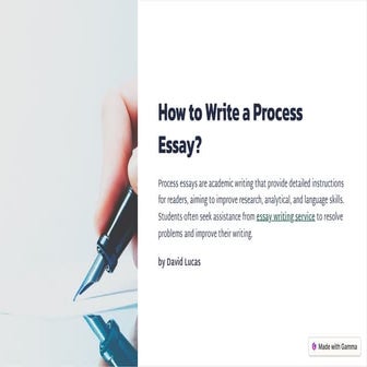 How to Write a Process Essay | PPT