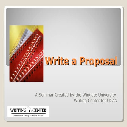 How To Write A Proposal